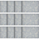 Silhouette Pumpkin Grey Placemat Set of 2 13x19, 6 Pack 12 Pack