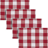 Annie Red Check Placemat Set of 2 13x19, 4 Pack