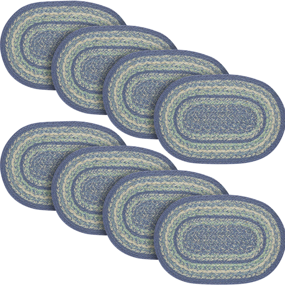 Jolie Jute Oval Placemat 10x15, 8 Pack 8 Pack