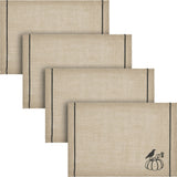 Raven Harvest Burlap Jute Placemat Set of 2 13x19, 4 Pack