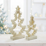 VHC Brands 2PC Everwhim Wooden Tree ,Small and Large