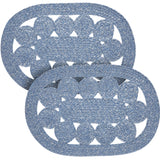 Celeste Blended Blue Indoor/Outdoor Placemat 13x19, 2 Pack