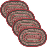 Forrester Indoor/Outdoor Oval Placemat 13x19, 4 Pack 4 Pack
