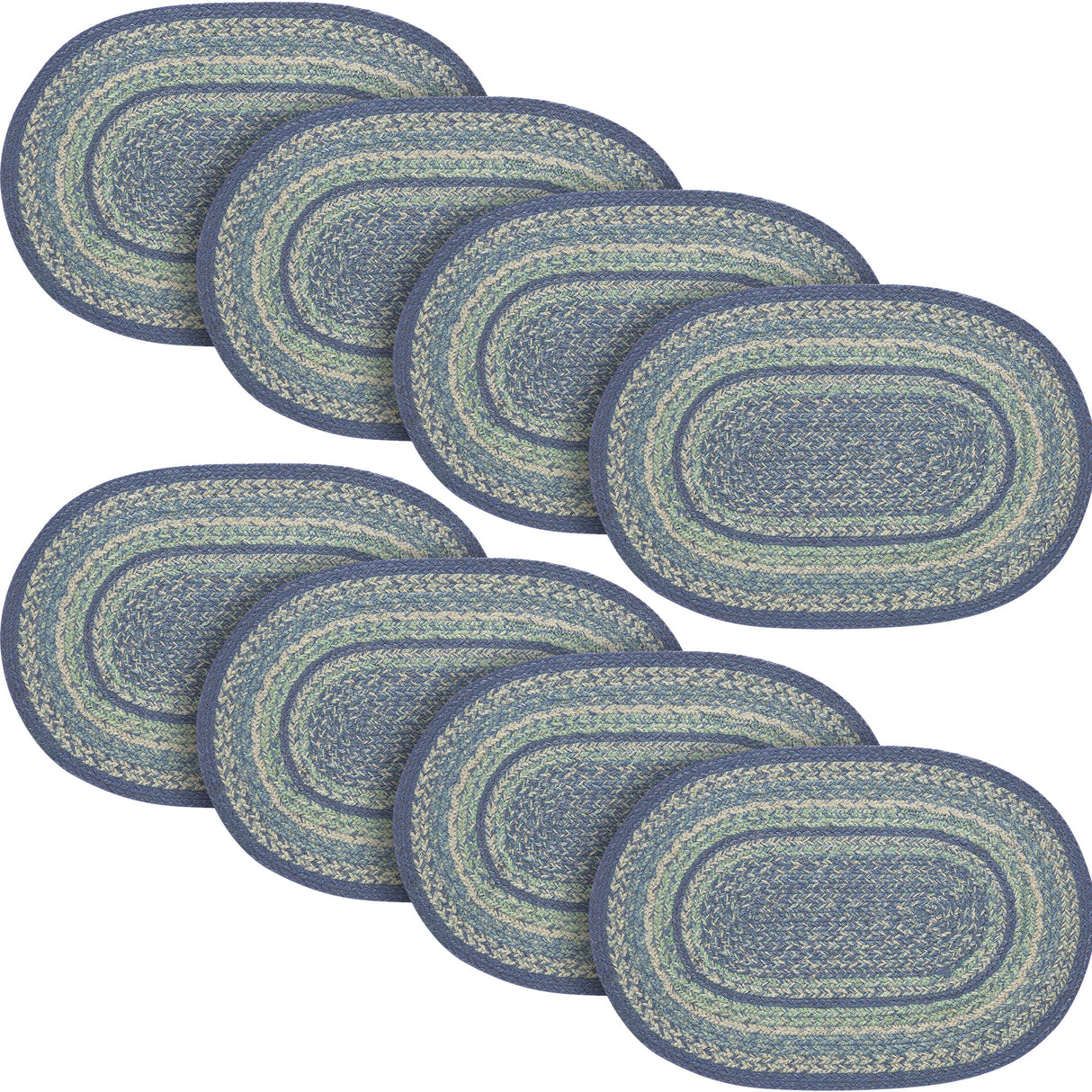 Jolie Jute Oval Placemat 13x19, 8 Pack 8 Pack
