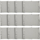 Kaila Ticking Stripe Ruffled Placemat Set of 2 13x19, 6 Pack 12 Pack