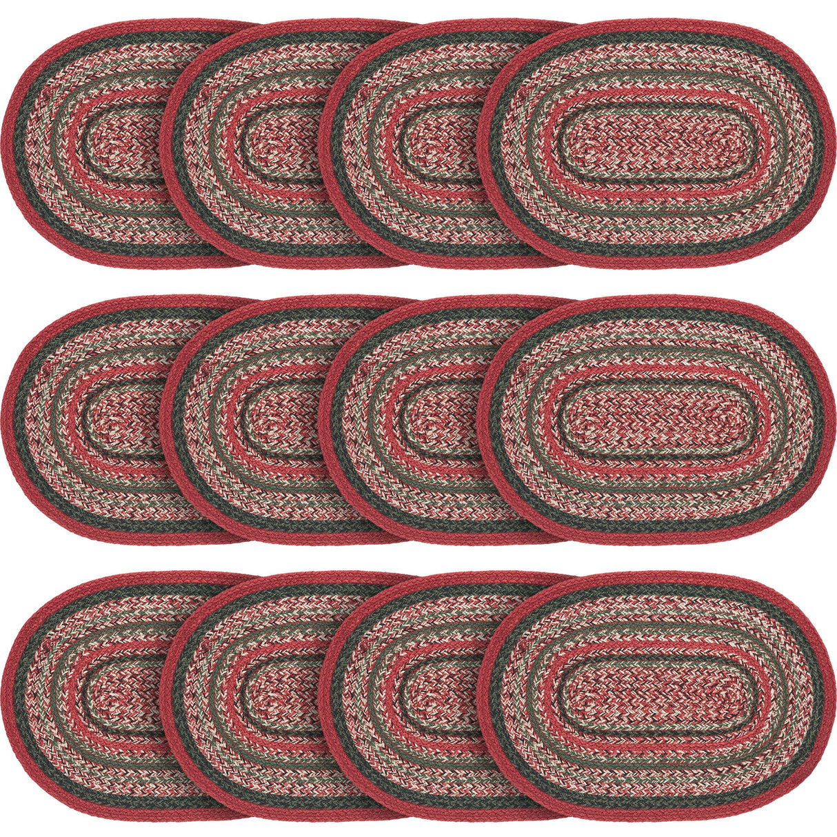 Forrester Indoor/Outdoor Oval Placemat 13x19, 12 Pack 12 Pack