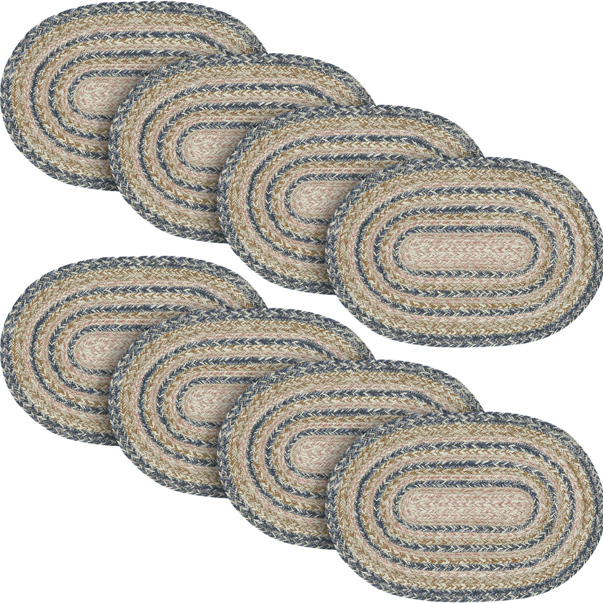 Kaila Jute Oval Placemat 10x15, 8 Pack 8 Pack