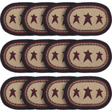 Connell Oval Placemat Stencil Stars 10x15, 12 Pack 12 Pack