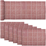 Julie Crimson 13x72 Table Runner & 6 pc 12x18 Placemat Set