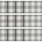 Placemat 13x19 Set of 2, Cotton Dining Room, Kitchen Placemat, Dining Table Placemats, Place Mat, Annie Buffalo Check Collection, Rectangle 13x19, Ash Grey, 6 Pack 12 Pack