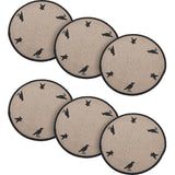 Braided Cotton Raven Harvest Stencil Placemat 14 inch Diameter, Decorative Fall Placemat, Table Decor for Fall and Thanksgiving, 6 Pack 6 Pack