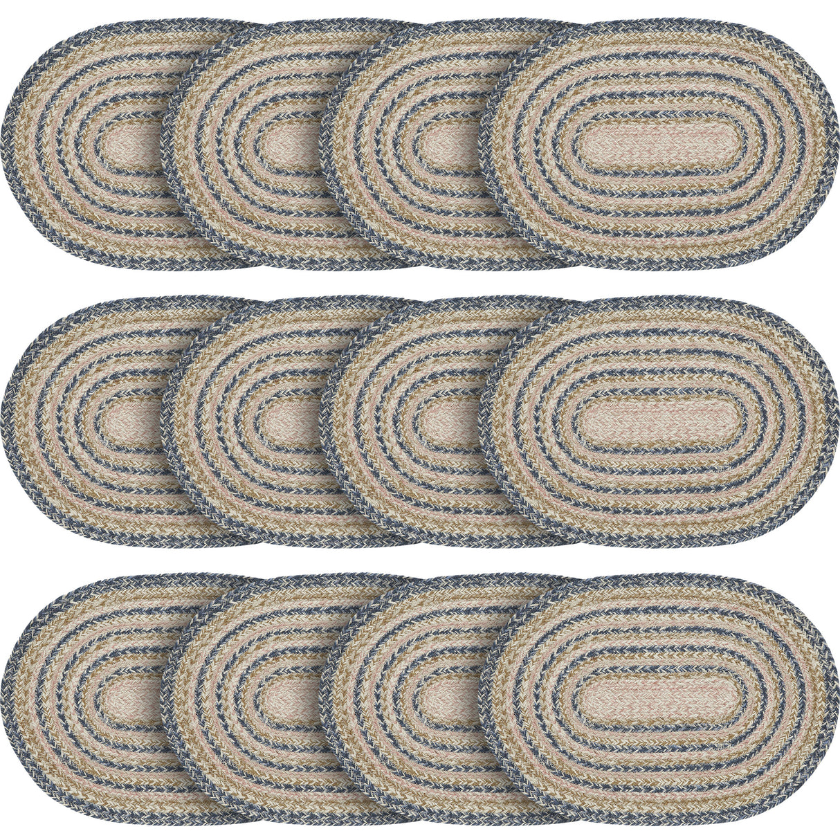 Kaila Jute Oval Placemat 13x19, 12 Pack 12 Pack