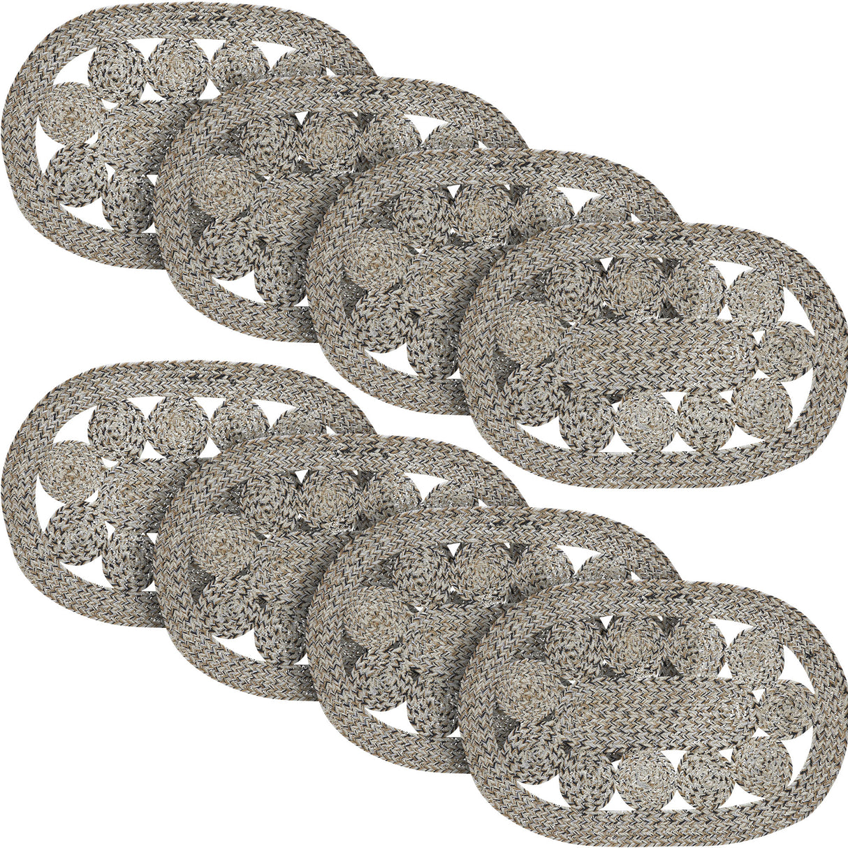 Celeste Blended Pebble Indoor/Outdoor Placemat 13x19, 8 Pack 8 Pack