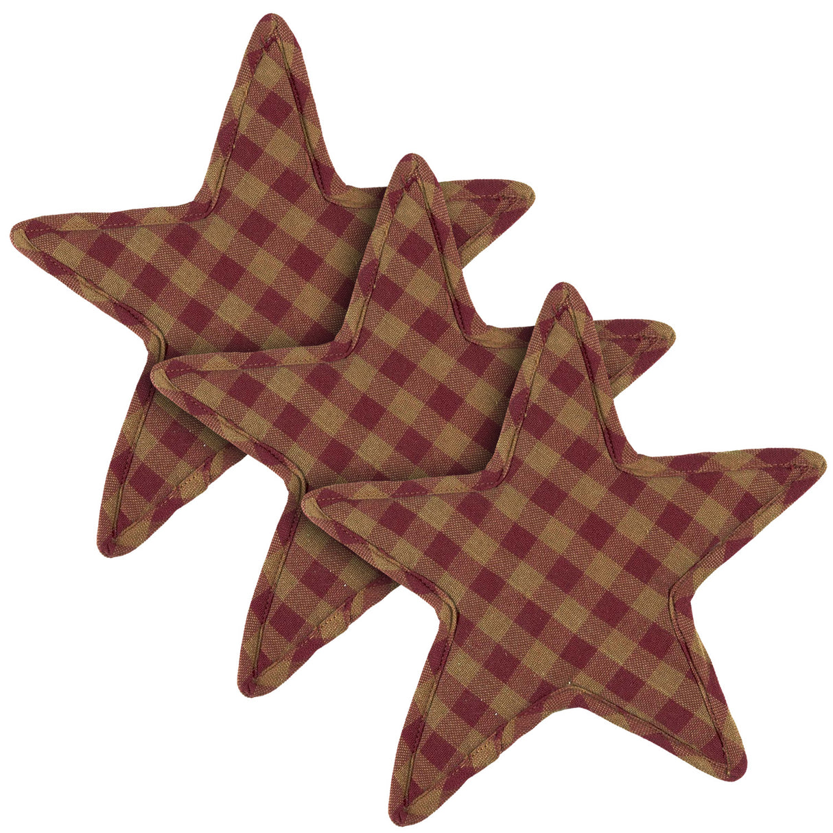 Burgundy Star Trivet Star Shape 10, Set of 3