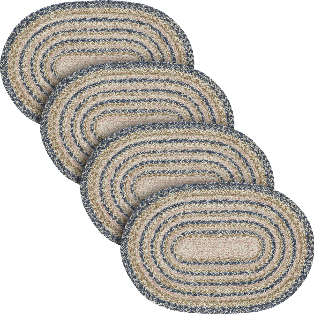 Kaila Jute Oval Placemat 13x19, 4 Pack 4 Pack