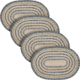 Kaila Jute Oval Placemat 13x19, 4 Pack 4 Pack