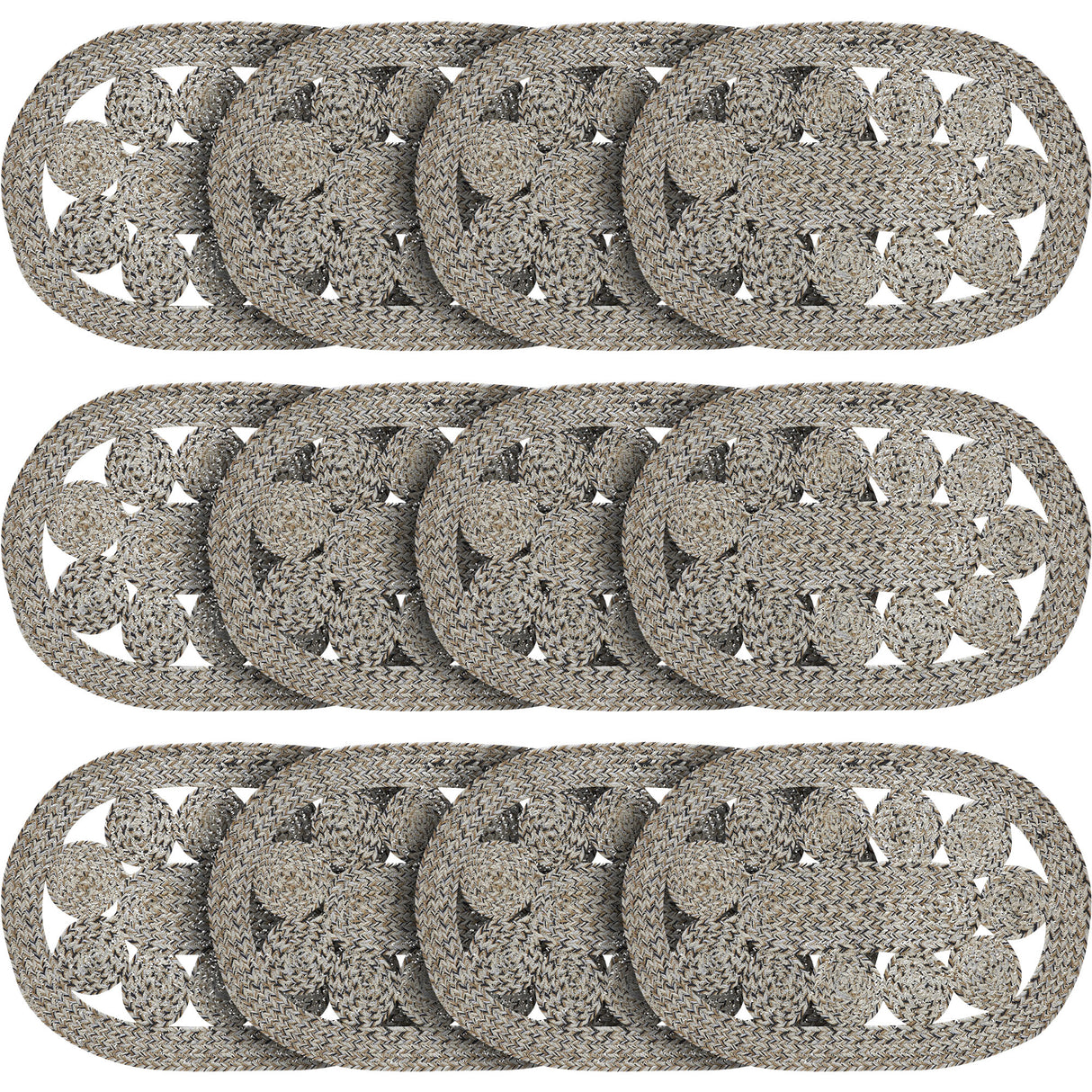Celeste Blended Pebble Indoor/Outdoor Placemat 13x19, 12 Pack 12 Pack