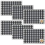 Annie Black Check Pumpkin Placemat Set of 2 13x19, 3 Pack 6 Pack