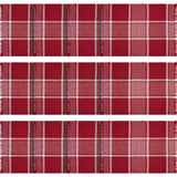 Eston Red White Plaid Placemat Set of 2 Fringed 13x19, 6 Pack 12 Pack