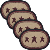 Connell Oval Placemat Stencil Stars 13x19, 4 Pack 4 Pack