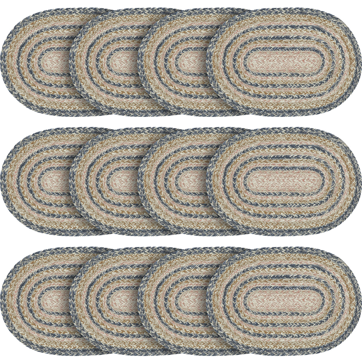 Kaila Jute Oval Placemat 10x15, 12 Pack 12 Pack