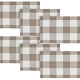Placemat 13x19 Set of 2, Cotton Dining Room, Kitchen Placemat, Dining Table Placemats, Place Mat, Annie Buffalo Check Collection, Rectangle 13x19, Portabella, 3 Pack 6 Pack