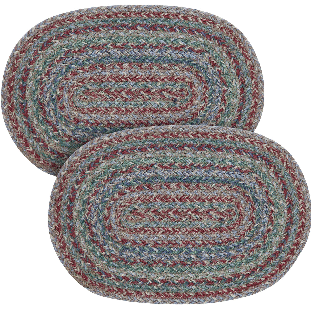 Multi Jute Oval Placemat 10x15, 2 Pack