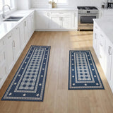 VHC Brands My Country Deep Indigo 2 Piece Rug Set, 17x36 and 17x48