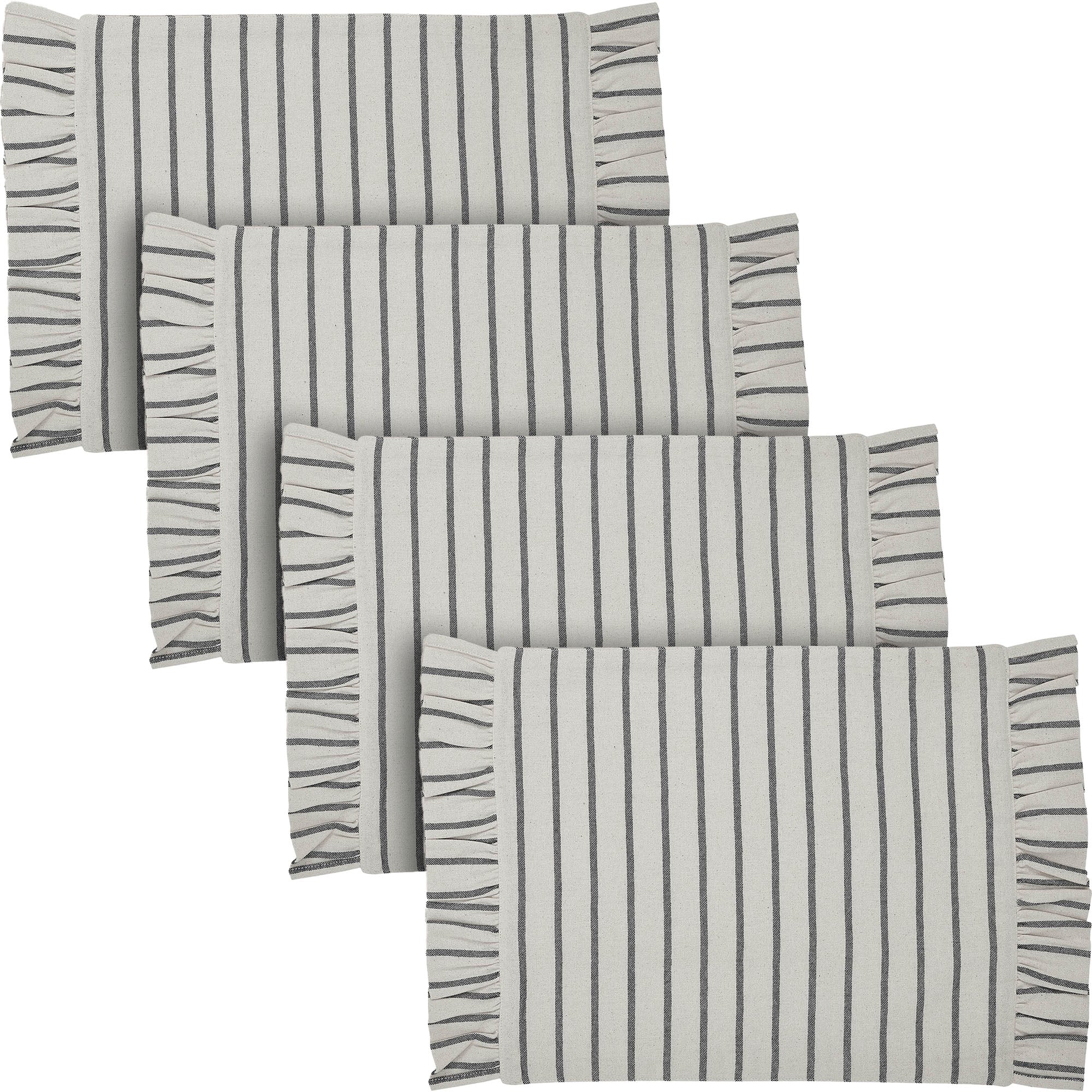 VHC Brands Kaila Ticking Stripe Placemat - Thumbnail 2