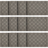 Custom House Black Tan Jacquard Placemat Set of 2 13x19, 6 Pack 12 Pack