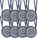 Great Falls Blue 15 Inch Jute Chair Pad