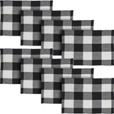 Placemat 13x19 Set of 2, Cotton Dining Room, Kitchen Placemat, Dining Table Placemats, Place Mat, Annie Buffalo Check Collection, Rectangle 13x19, Country Black, 4 Pack 8 Pack