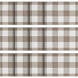 Placemat 13x19 Set of 2, Cotton Dining Room, Kitchen Placemat, Dining Table Placemats, Place Mat, Annie Buffalo Check Collection, Rectangle 13x19, Portabella, 6 Pack 12 Pack