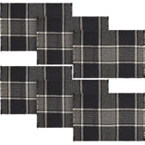 Eston Black Tan Plaid Placemat Set of 2 13x19, 3 Pack 6 Pack