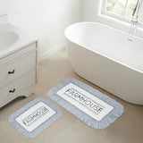 VHC Brands Sawyer Mill Blue 2pc Bathhmat Set, 20x30 and 27x48
