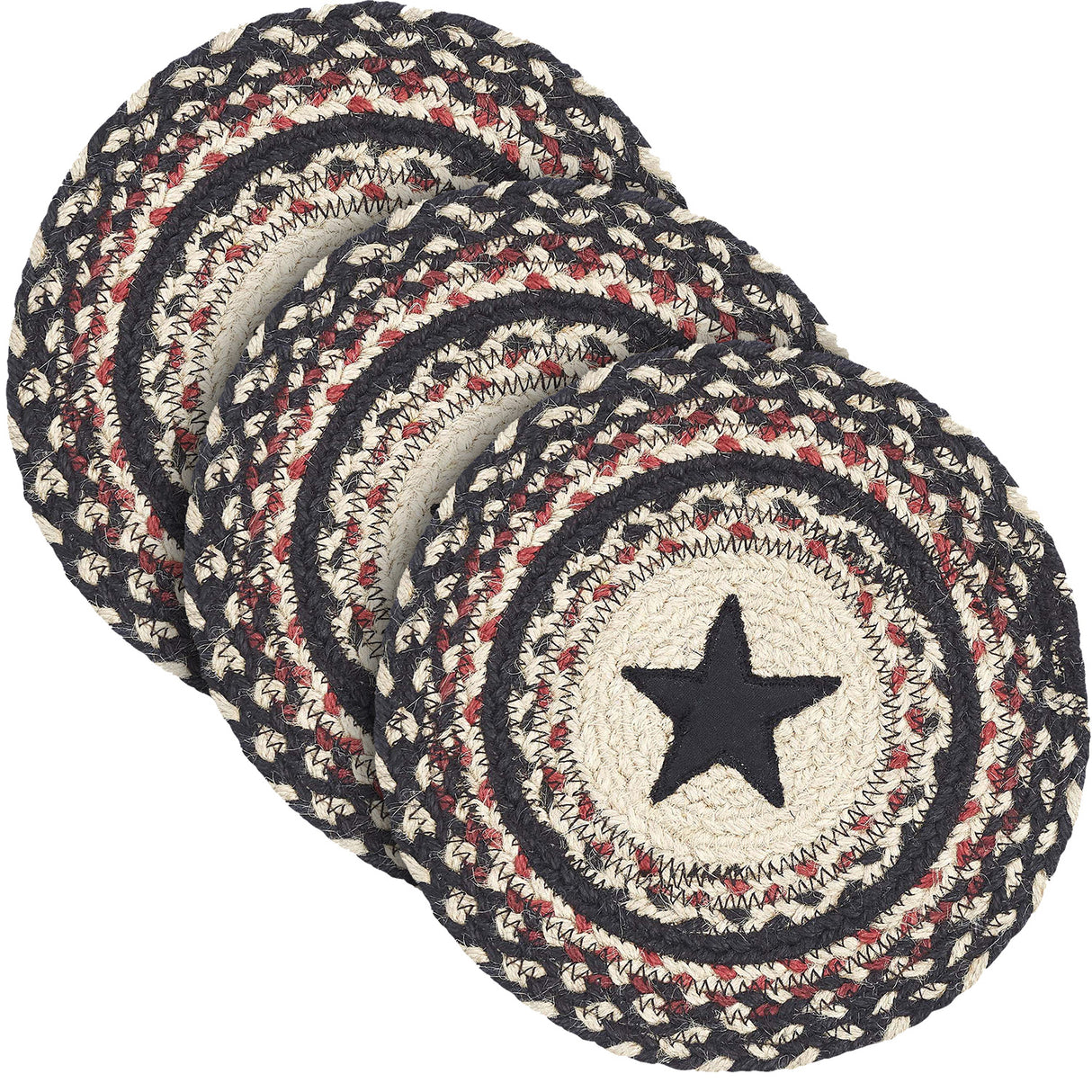 Colonial Star Jute Trivet 8 Set of 3