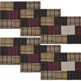 Wyatt Quilted Placemat Set of 2 13x19, 3 Pack 6 Pack