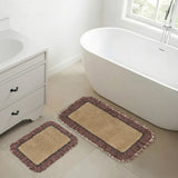 VHC Brands Beckham Burgundy 2pc Bathhmat Set, 20x30 and 27x48