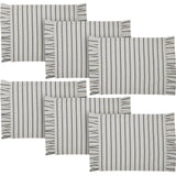Kaila Ticking Stripe Ruffled Placemat Set of 2 13x19, 3 Pack 6 Pack
