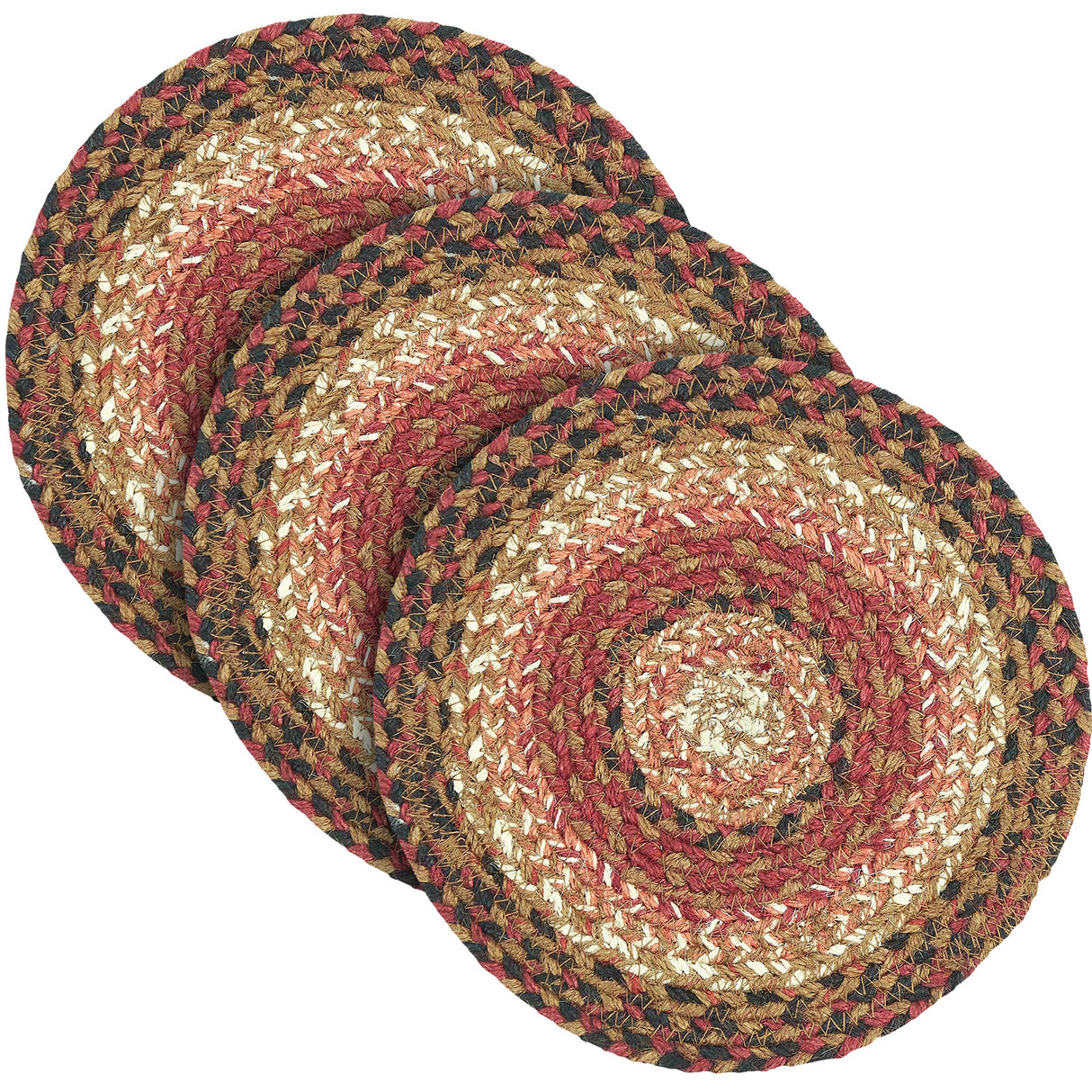 Ginger Spice Jute Trivet 8, Set of 3