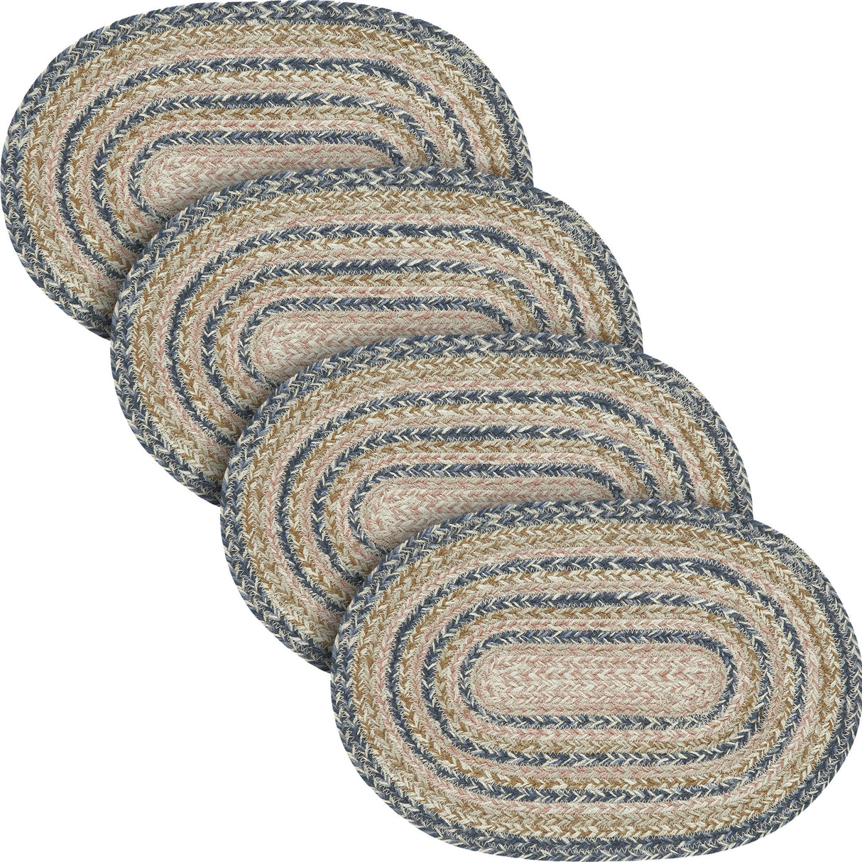 Kaila Jute Oval Placemat 10x15, 4 Pack 4 Pack