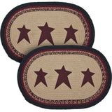 Connell Oval Placemat Stencil Stars 13x19, 2 Pack