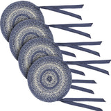 Great Falls Blue 15 Inch Jute Chair Pad