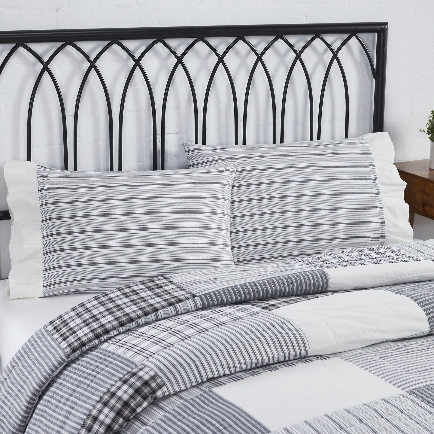 Farmhouse Pillow Case Set Sawyer Mill Ruffled Bedroom Decor VHC Brands
