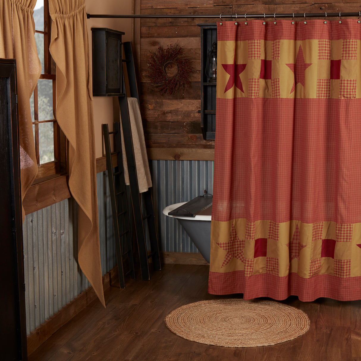 13624-Ninepatch-Star-Shower-Curtain-w-Patchwork-Borders-72x72-image-5