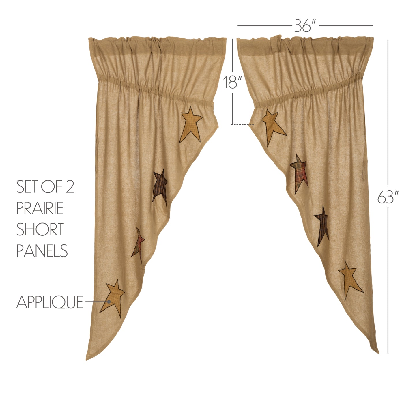 21608-Stratton-Burlap-Applique-Star-Prairie-Short-Panel-Set-2-63x36x18-image-1