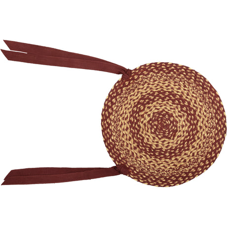 30563-Burgundy-Tan-Jute-Chair-Pad-15-inch-Diameter-Set-of-6-image-4