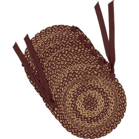 30563-Burgundy-Tan-Jute-Chair-Pad-15-inch-Diameter-Set-of-6-image-5