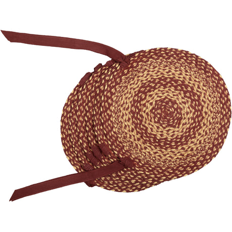 30563-Burgundy-Tan-Jute-Chair-Pad-15-inch-Diameter-Set-of-6-image-9