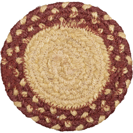 30577-Burgundy-Tan-Jute-Coaster-Stencil-Star-Set-of-6-image-5